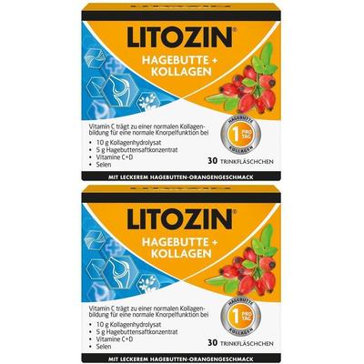 Litozin Hagebutte+Kollagen Trinkfläschchen 2x 2x30x25 ml Ampullen