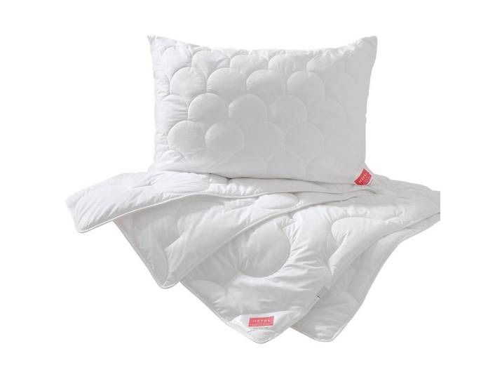 Hefel Textil Bettenset Queen Schlaf, Weiß, Füllung: Vlies,Vlies, 70x90 cm, weich und anschmiegsam, pflegeleicht, perfekte Stützfunktion, für alle Schlafpositionen geeignet, hygienisch, Heimtextilien, Kopfpolster & Bettdecken, Bettensets