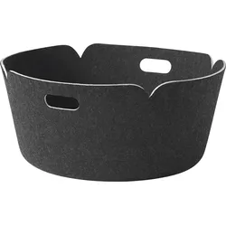 Restore Aufbewahrungskorb rund schwarze Melange