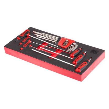 RS PRO 15pc T-Handle & Ballpoint L Hex Key Set (8335913)