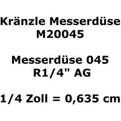Kränzle M20045 Messerdüse Hochdruckreiniger Zubehör Ersatzdüse M20045 R 1/4 Zoll AG