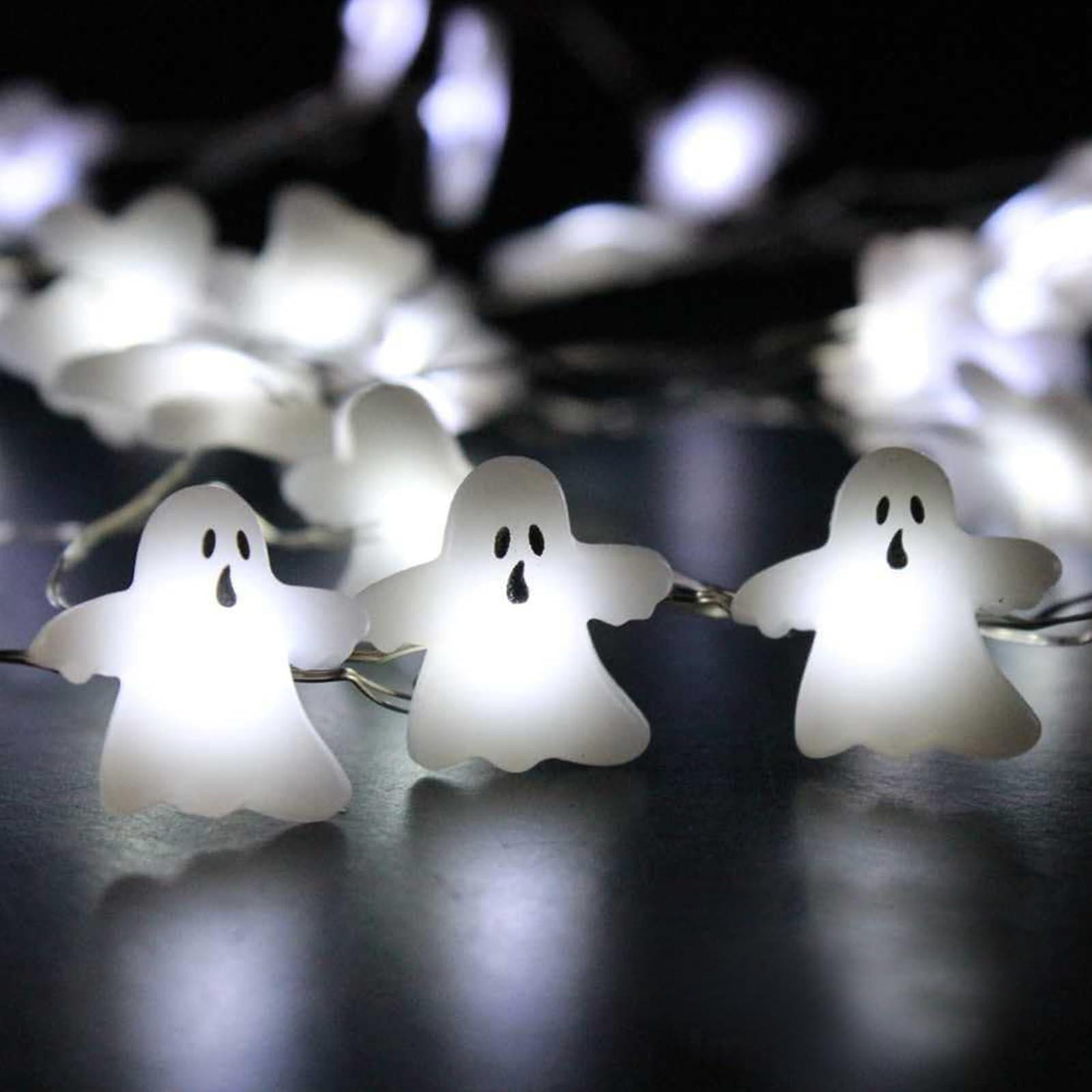 Dripio LED-lichtslingering met spookjes voor Halloween, wit, 2 meter, 20 LED's