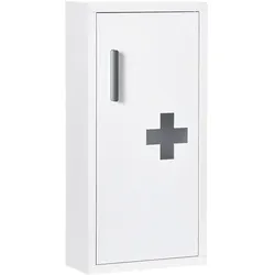 STILVORA Medizinschrank 30x12x60 cm Weiß aus Stahl mit 3 Innenfächern Magnetverschluss, wandmontiert und platzsparend, wasser und rostbeständig