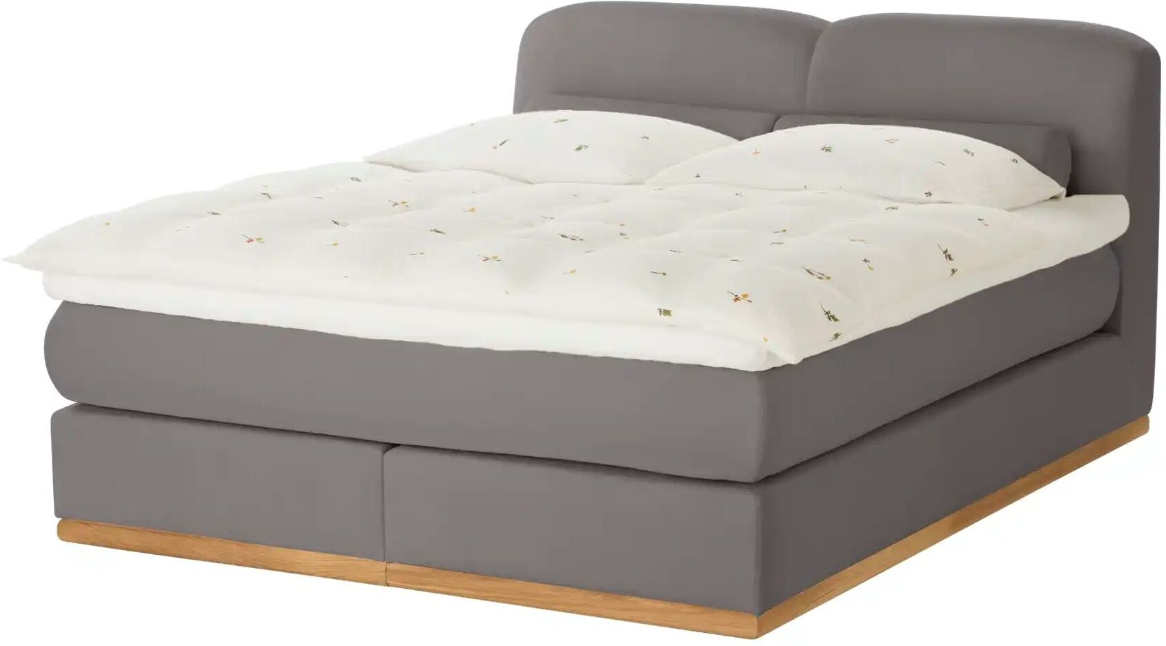 Höffner Boxspringbett  Esop ¦ grau ¦ Maße (cm): B: 180 H: 111