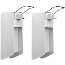 MCD Medical Care Dental GmbH 2 Desinfektionsspender | Alu/Kunststoff | 500 ml | kurzer Hebel | Wandspender