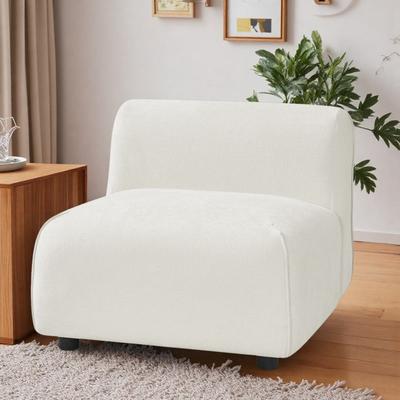 "29.75"" Polyester Modern Plush Accent Chair with Coordinated Curved Design and Non-Slip Feet"