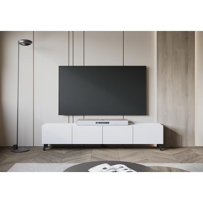 Lowboard HOME AFFAIRE "LOWBOARD PHUKET II, TV-Kommode Breite 190cm", weiß (weiß matt), B:190cm H:40cm T:32cm, Sideboards, Lowboard, Modernes, griffloses Design mit 4 Klappen in eleganten, matten Farben