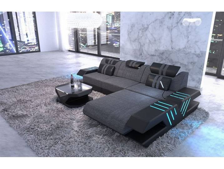 Couch Venedig L-Form in Stoff