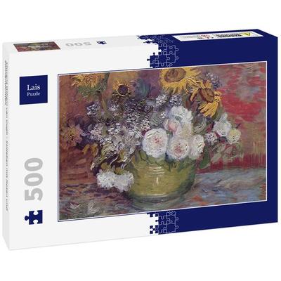 Lais Puzzle Vincent Willem van Gogh - Stilleben mit Rosen und Sonnenblumen 500 Teile
