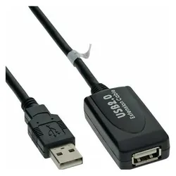 Hapena USBVerlängerung 10m USB2AAVA10 USB 2.0,AStecker auf AKupplung,aktiv (10 m, USB 2.0), USB Kabel