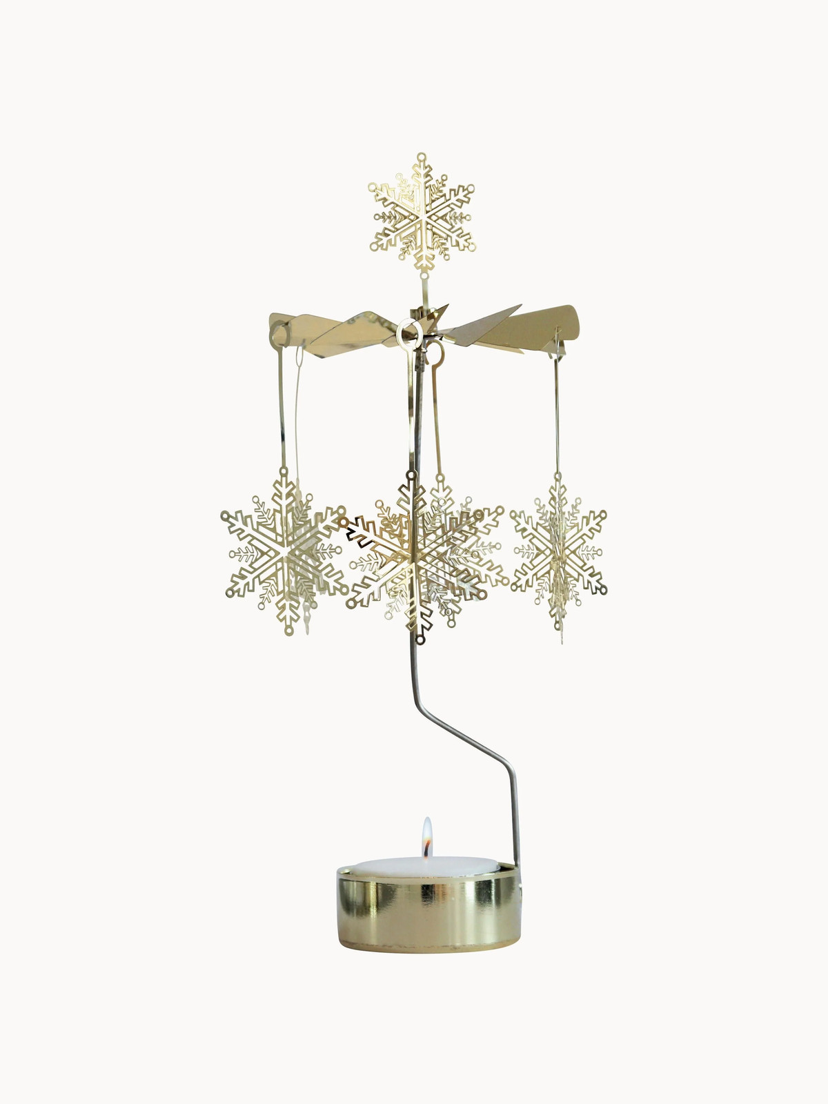 Pluto Design Kerst waxinelichthouder Snowstar draaibaar