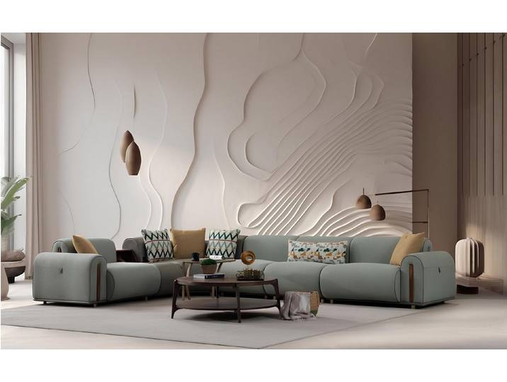 Xlmoebel Ecksofa Luxuriöses grünes Ledersofa mit zeitlosem Design, Ecksofa, Hergestellt in Europa