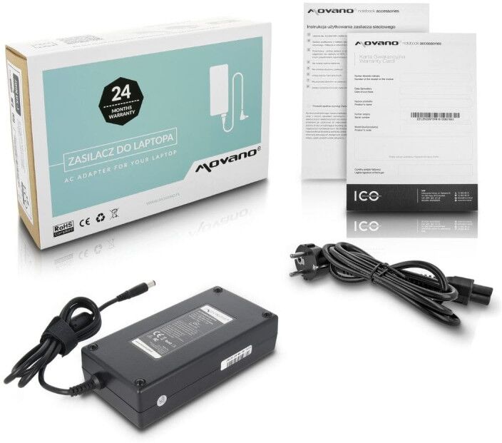 Movano Chargeur portable Dell 19.5V 11.8A 230W, Neuf