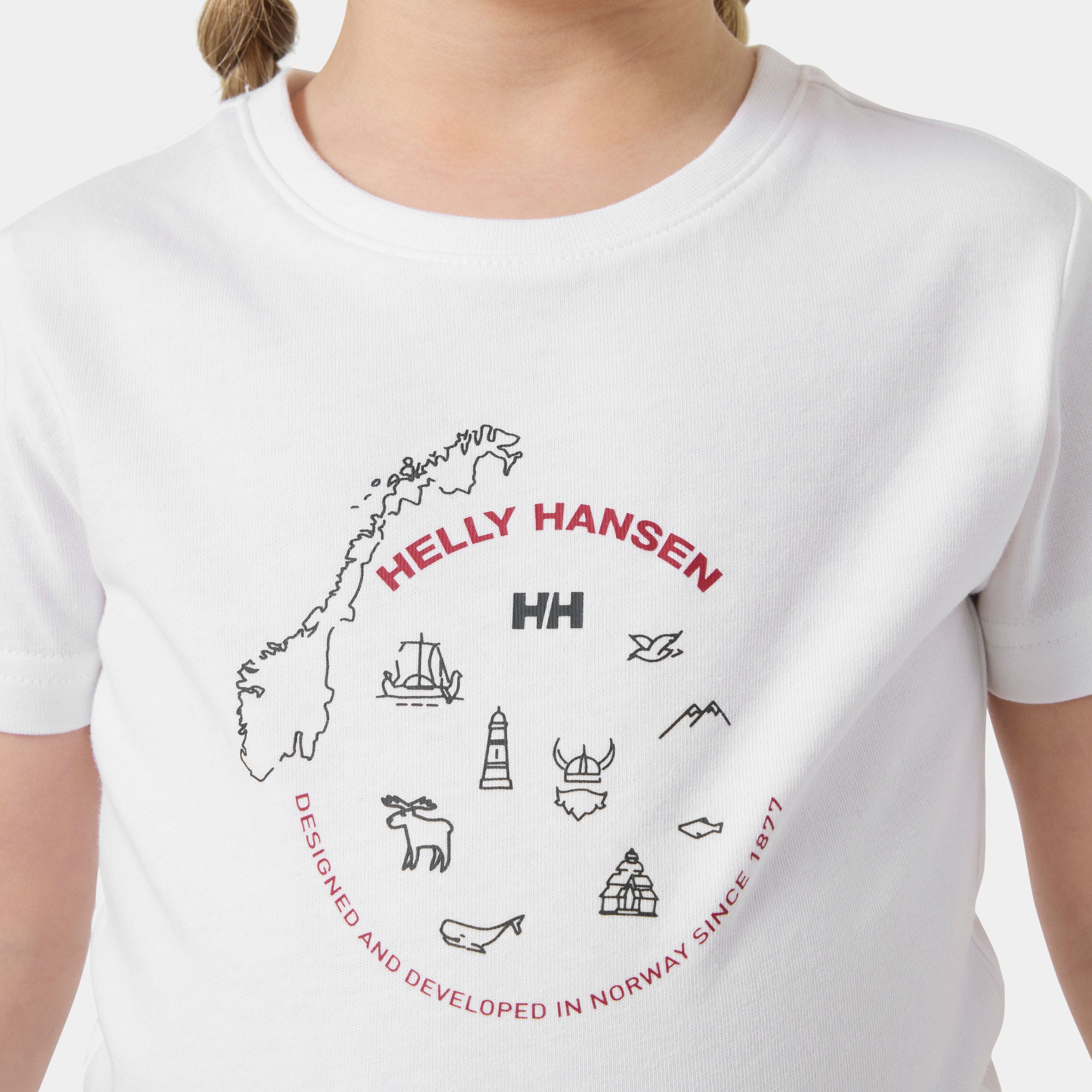 Helly Hansen Kids' Graphic T-shirt - White/Cream - 4