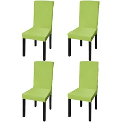 Décoshop26 - Dehnbarer Stuhlbezug für gerade Stühle 4-teilig grün DEC022376 DEC022376