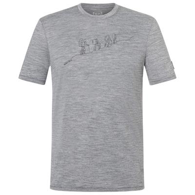 super.natural - Hiking Tee - Merinoshirt Gr 46 - S grau