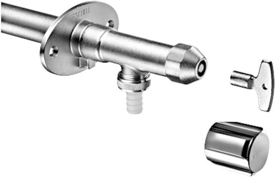 Schell Polar II robinet murale extérieure antigel 039950399  DN 15, chromé mat, robinet complet, sans aérateur