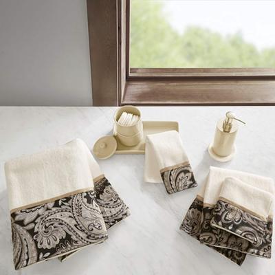 Madison Park Aubrey 100% Cotton 6 Piece Quick Dry Jacquard Towel Set