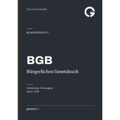 BGB – Bürgerliches Gesetzbuch, Taschenbuch von Gesetze24 Deutschland, Epubli, 978-3-565-58080-4