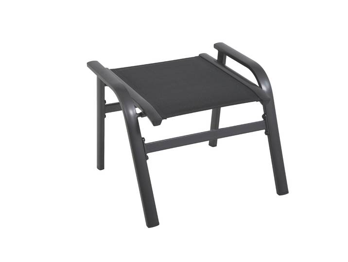 MWH Reno Hocker Aluminium/Textilene iron grey stapelbar