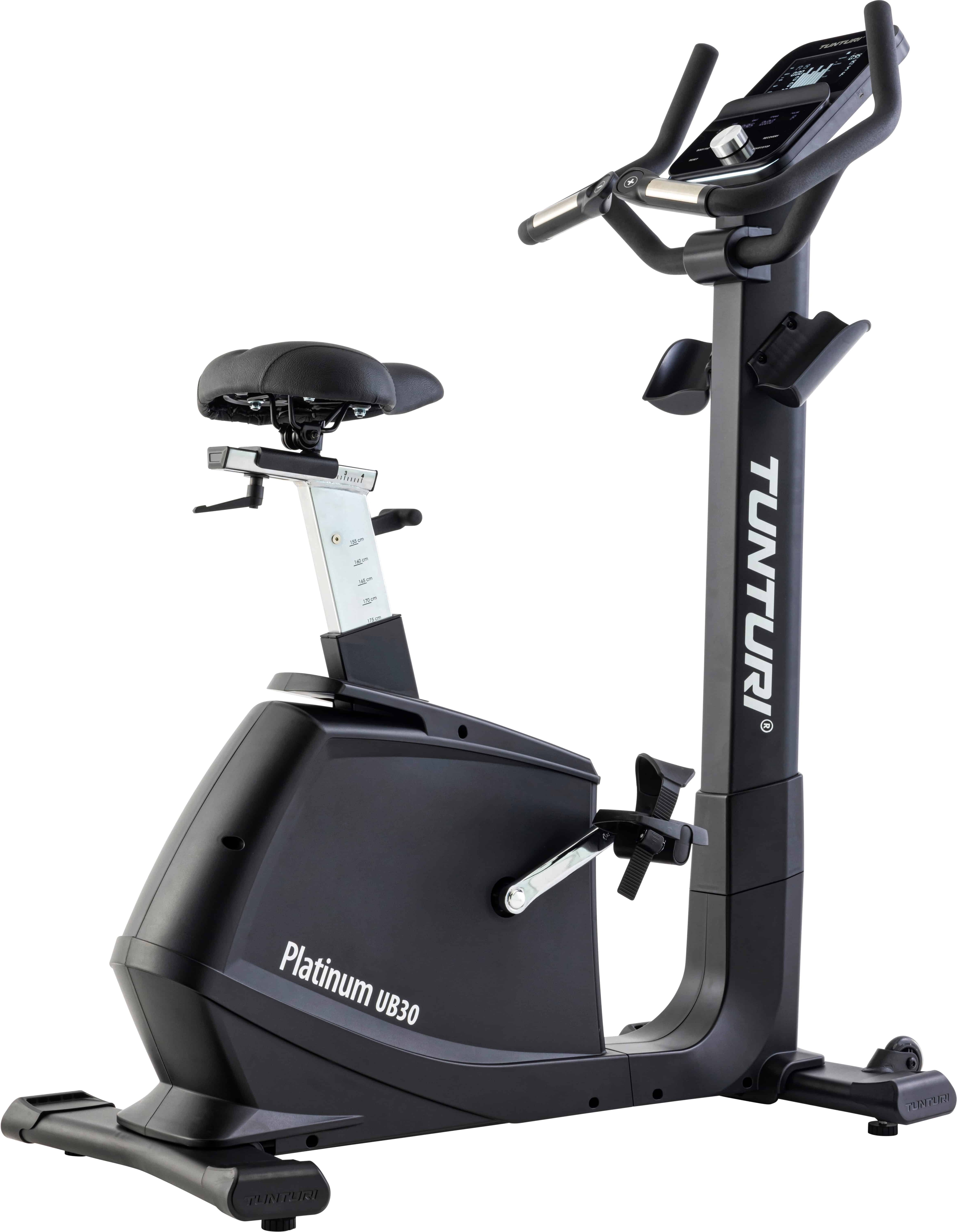 Tunturi Platinum E30 Heimtrainer - Fitnesstrainer Mit Ergometer - 48 Widerstandsstufen - Integrierte Herzfrequenzsensoren - Niedriger Einstieg - Anpassbar