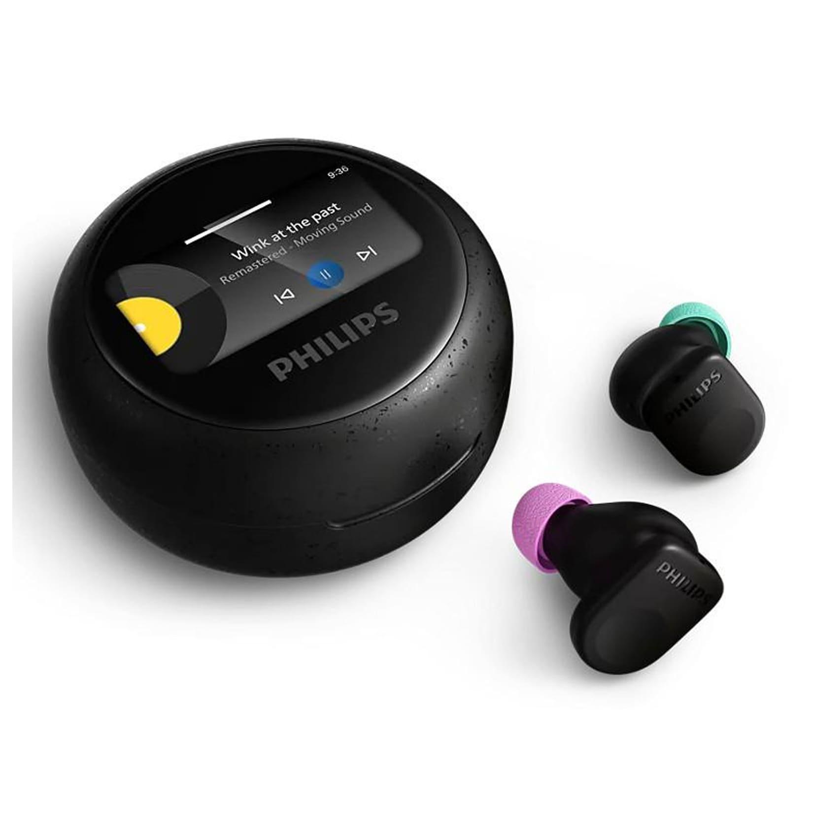 Philips TAMS3BK The Buds schwarz In-Ear Kopfhörer (Headset-Funktion, Bluetooth, kabellos, Active Noise Cancelling (ANC), USB-C)