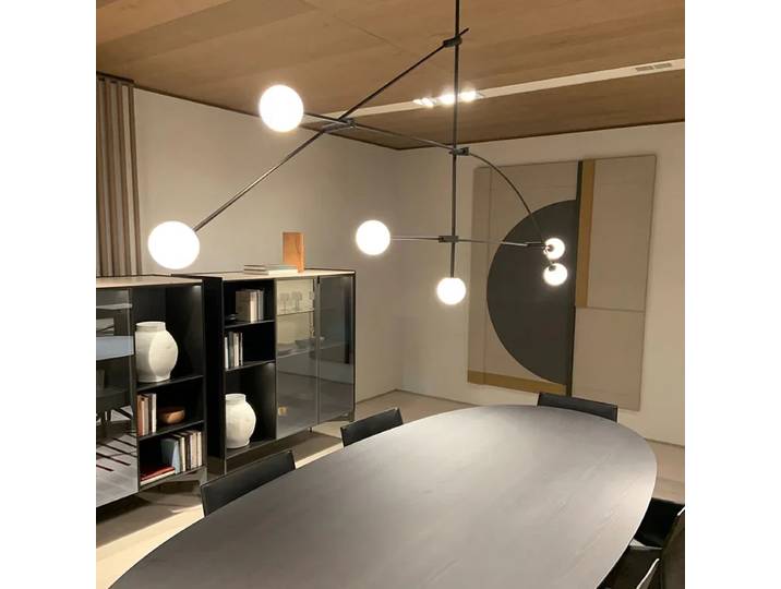 Lustre italien salon lampe design noir lumière minimaliste pour Restaurant chambre Lustre chambre décoration lumière
