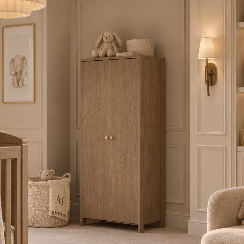 Walden Taupe Wooden 2 Door Wardrobe