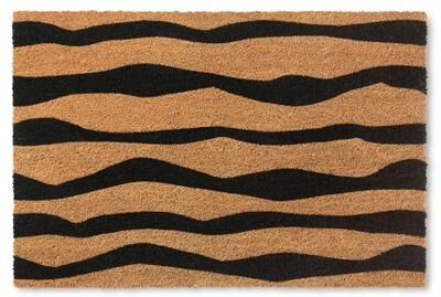 TOWN & COUNTRY LIVING Terra Ravine Abstract Mountain Outdoor Door Mat, Natural Coir Mat