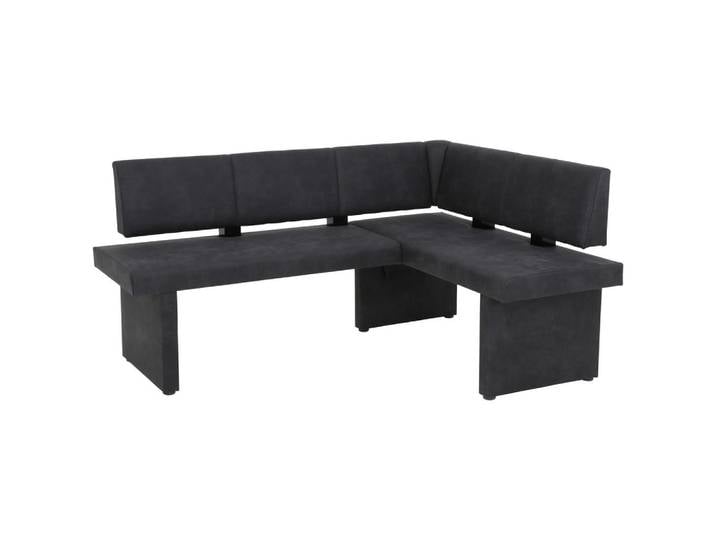 Carryhome Eckbank, Anthrazit, Vintage, seitenverkehrt montierbar, einmalig seitenverkehrt montierbar, 168x128 cm, Esszimmer, Bänke, Eckbänke
