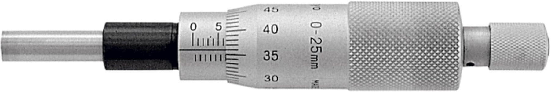 HOLEX Einbaumessschraube 0-25 mm aus Stahl gehärtet mit Mikrometerskala und Spindelarretierung für Einbau in Messvorrichtungen, 426250 0-25)