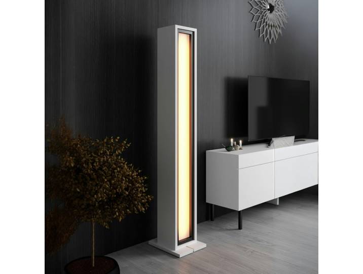 Lampadaire colonne LED avec télécommande AURA - Blanc