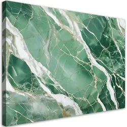 LEINWANDBILD Grüner Marmor mit goldenem Glamour-Stil 60x40cm