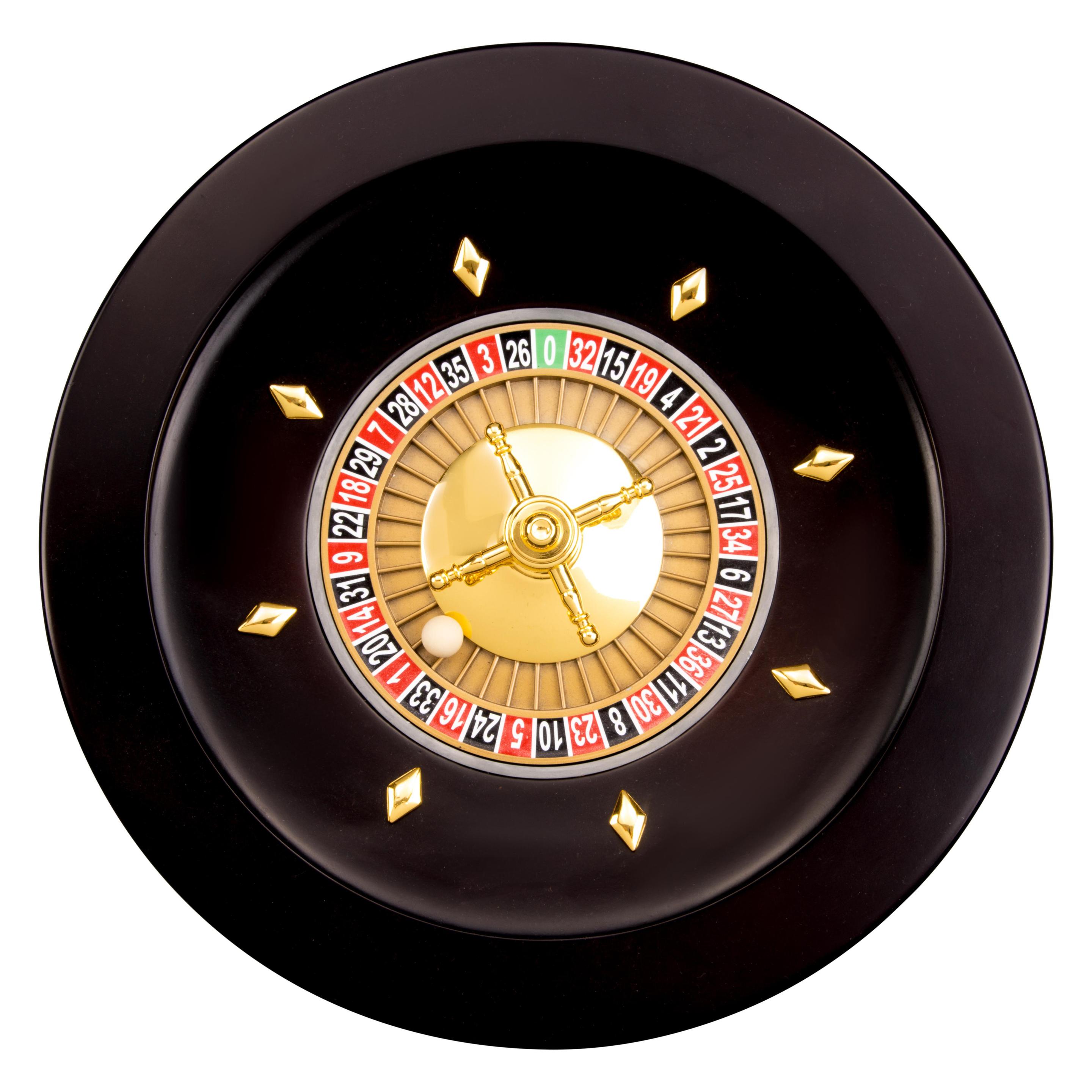 Longfield Roulette aus Holz, Durchmesser 36 cm - Schwarz (Deutsch) (320545)