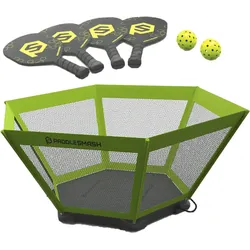 PaddleSmash Spielset mit Schlägern, Pickleball  und Netzsystem faltbar 7-teilig