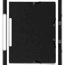 Exacompta 55471E 50x Gummibandmappe A4 Manila schwarz - Schwarz