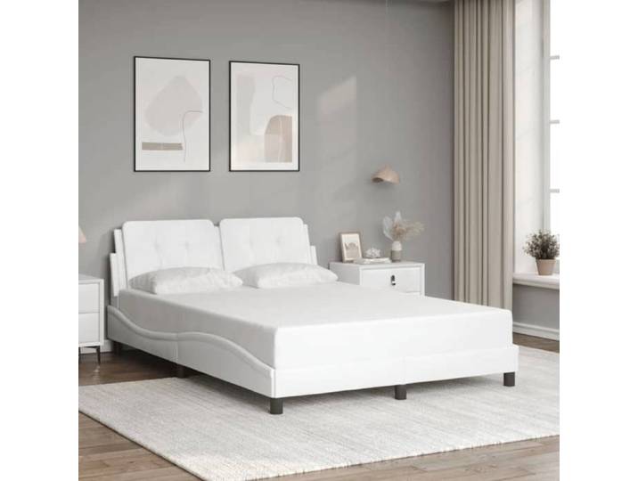 Cadre de lit sans matelas Zadar blanc 140x200 cm similicuir 3208185