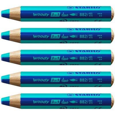 STABILO Aquarellbuntstift woody 3 in 1 duo