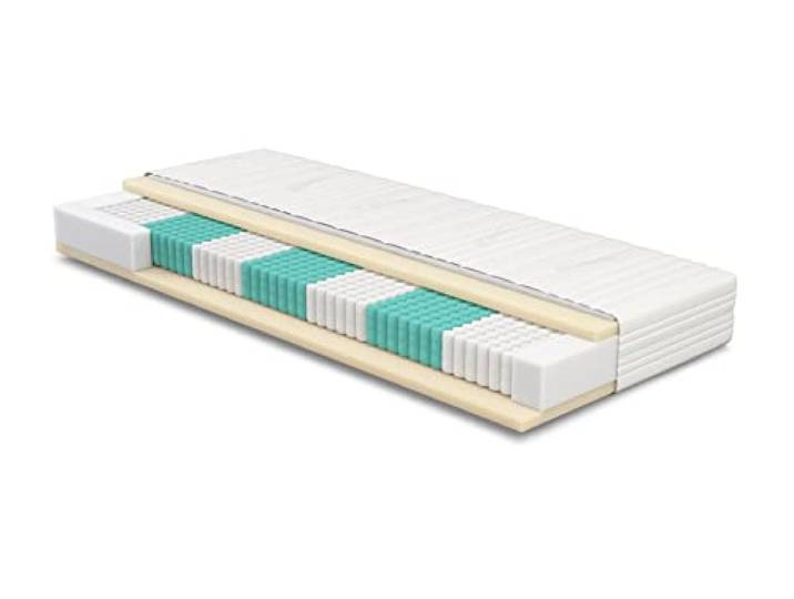 Meisterschlaf Matratze 120x220 cm - SERA H3 - Tencel - Orthopädische 7-Zonen - Höhe 22 cm - Ideal für Allergiker & Schwitzer - Tonnentaschen - Taschenfederkernmatratze 120x220