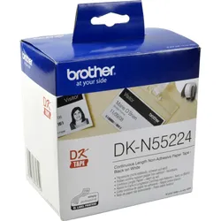 Brother PT Etiketten DKN55224 weiss 54mm x 30,48m Rolle nicht klebend
