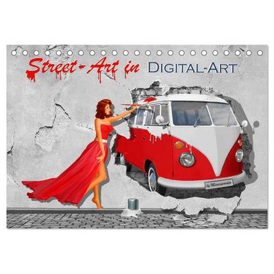 Street-Art in Digital-Art by Mausopardia (Tischkalender 2026 DIN A5 quer), CALVENDO Monatskalender
