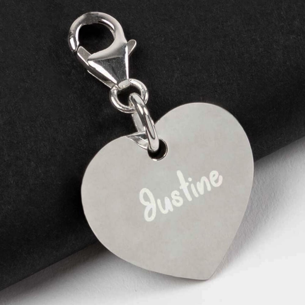 Ocadeau Pendentif coeur argent clip