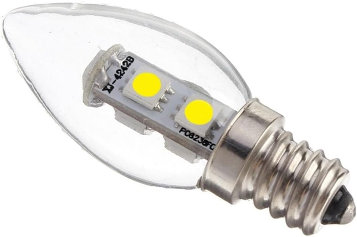 Set van 50 LED Kaarslampen - Kleine Schroeflamp - Warm Wit Sfeerverlichting