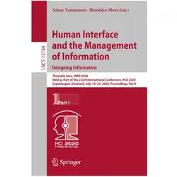 Human Interface and the Management of Information. Designing Information, Fachbücher
