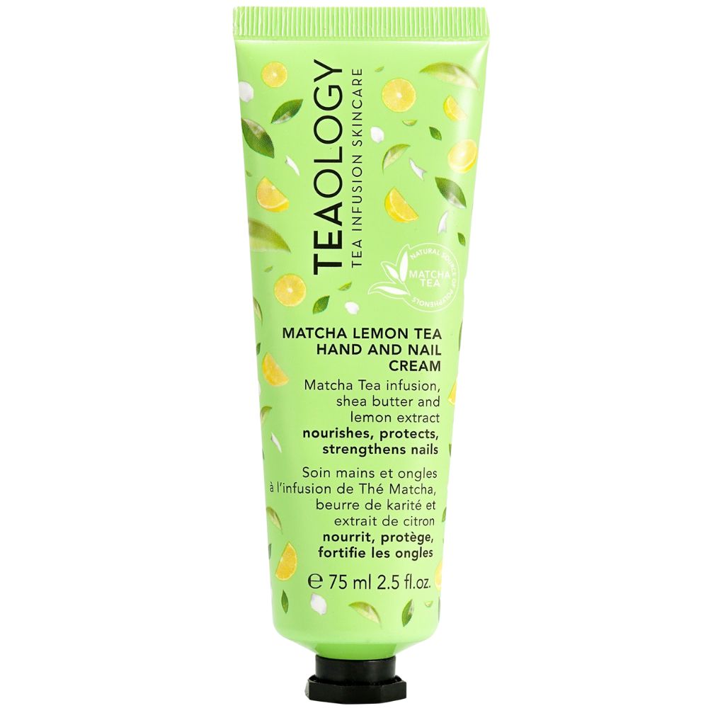 Teaology Matcha Lemon Tea Hand and Nail Cream Nourishes and Strenghtens Nails 75mL