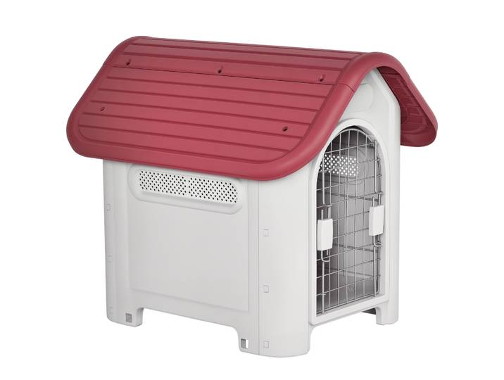 Pawhut Dog House avec fenêtre de porte à 3 évents pour terrasse de jardin