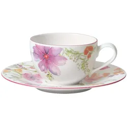 KAFFEETASSE MIT UNTERTASSE Mariefleur Basic bunt 250 ml