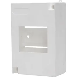 Kopp 347714006 Aufputz-Verteilerkasten, ohne Tür, 1-reihig für 3+1 Pole, Farbe: weiß