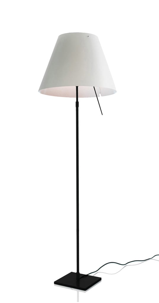 Luceplan Costanza Stehleuchte, Gestell schwarz (weiß) weiß 1D13NT000017+9D1301511702