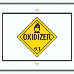 HB-Druck Aufkleber Oxidierend wirkend Symbol Oxidizer entzündend A4 (210x297mm)